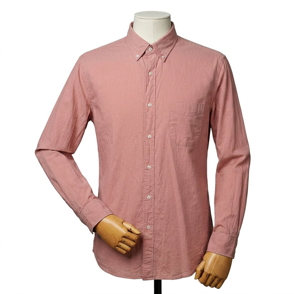 J.Crew Secret Wash Button Down Stretch Shirt Pink Mauve Classic Fit Mens Size XL